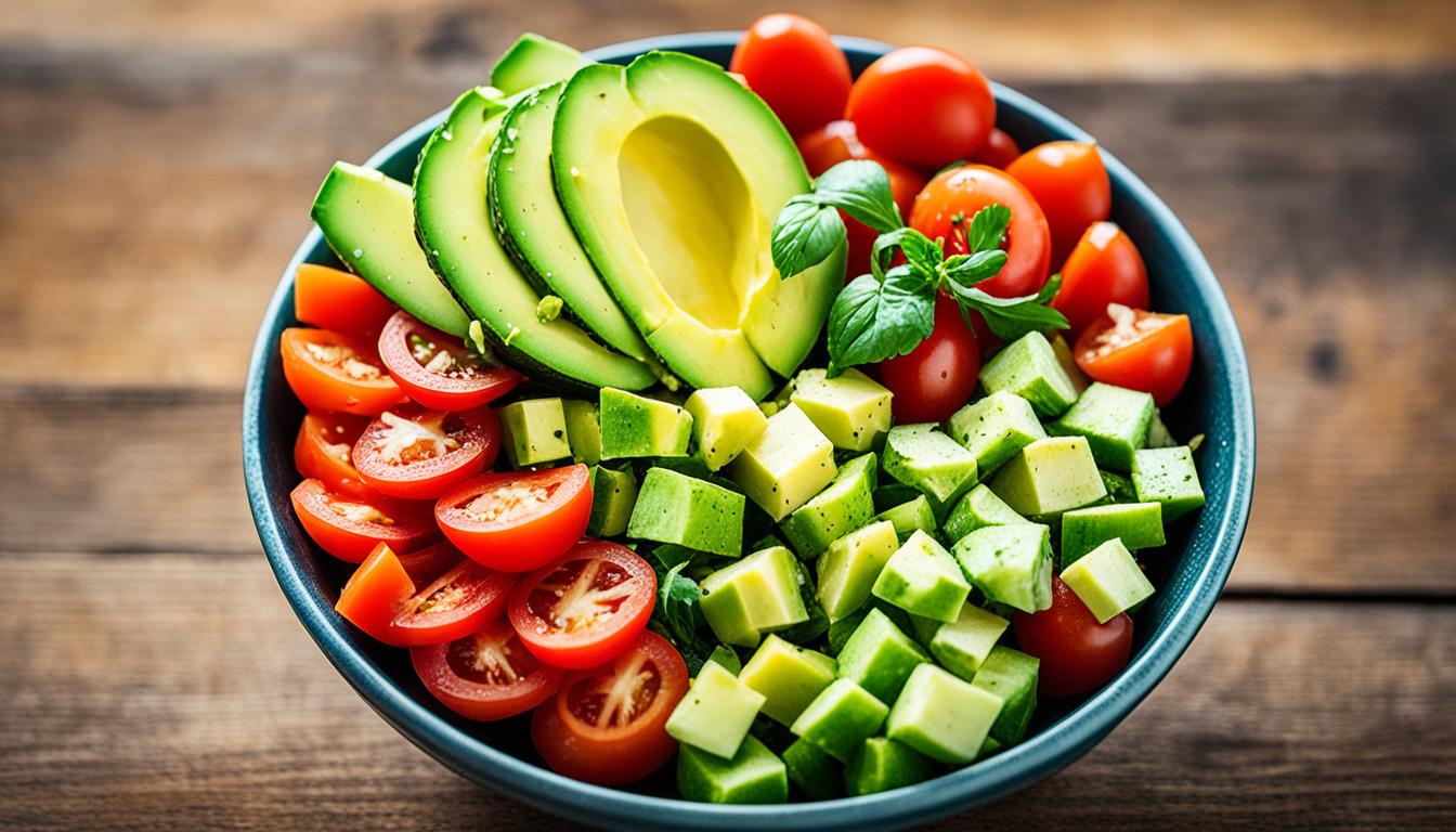 Avocado, Tomato and Cucumber Salad