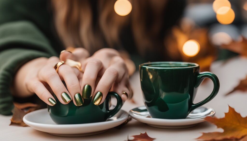 trending green manicures