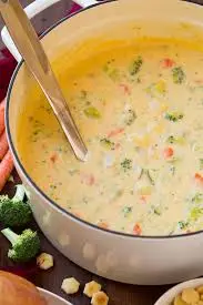 Broccoli potato cheese soup recipe